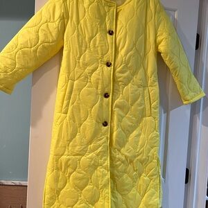 Yellow Quilted women’s Coat